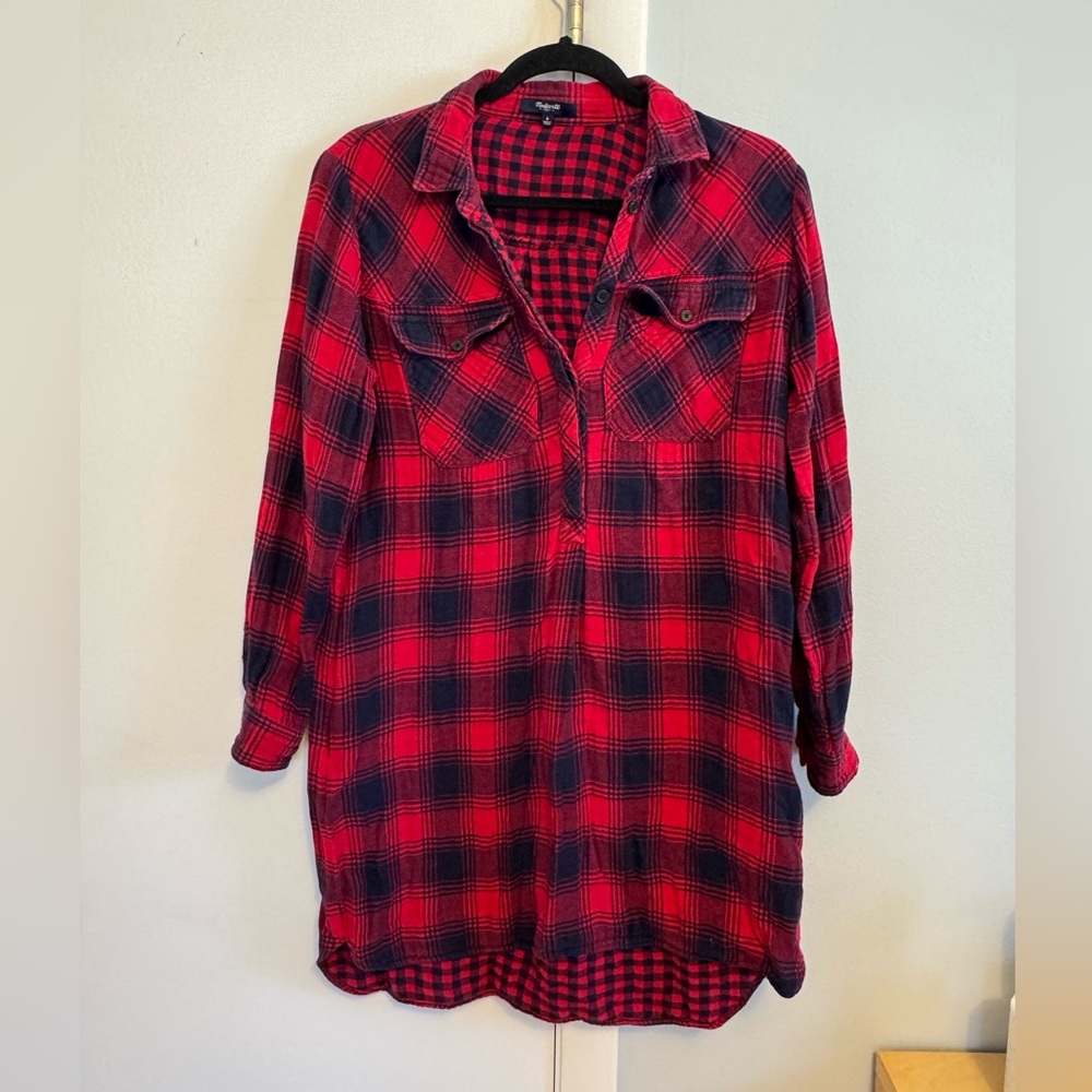 Madewell 100% cotton flannel dress. Size small